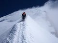 Climbing Mont Blanc in france Royalty Free Stock Photo