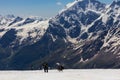 Climbing on mountain Elbrus