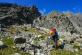 Climbing a mountain Royalty Free Stock Photo