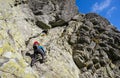 Climbing a mountain Royalty Free Stock Photo