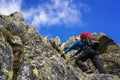 Climbing a mountain Royalty Free Stock Photo