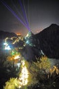 Mountain Huashan at night