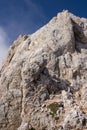 Climbing part towards peak Rjavina Royalty Free Stock Photo