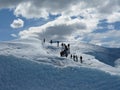 Climbing the perito moreno glacier Royalty Free Stock Photo