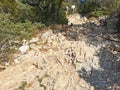Climbing at the Pic Saint Loup mount