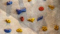 Climbing rock wall Royalty Free Stock Photo