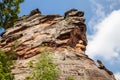 Climbing rocks in the south of Germany Palatinate forest nature