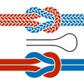 Climbing rope knot symbols