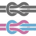 Climbing rope knot symbols