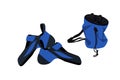 Climbing shoes pair and chalk bag Royalty Free Stock Photo