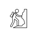 climbing sign icon. Element of navigation sign icon. Thin line icon for website design and development, app development. Premium Royalty Free Stock Photo