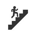 Climbing stairs icon