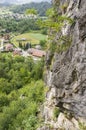 Climbing on steel bars to Grmada peak, near Smarna gora, popular