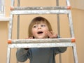 Climbing step-ladder Royalty Free Stock Photo