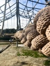 Climbing structure area in public kid park amazing for make kids brave