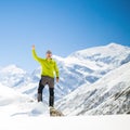 Climbing success in winter snowy mountains