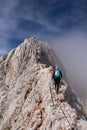 Climbing towards Triglav peak Royalty Free Stock Photo