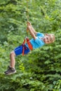 Climbing tree in adventure park