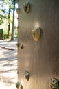 climbing wall in a children's playground Royalty Free Stock Photo