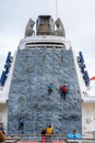 Climbing wall on the Serenade of the Seas Royalty Free Stock Photo