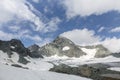 The climbing way to Grossglockner rock summit in Austrian Alps, Kals am Grossglockner, Austria Royalty Free Stock Photo