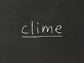 Clime concept word Royalty Free Stock Photo