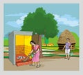 Cline india, Stop open defecation Royalty Free Stock Photo