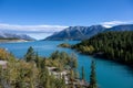 Turquoise Lake in the Canadian Rocky Mountains Royalty Free Stock Photo