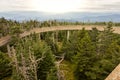 Clingman`s Dome viewpoint of pathway and mountains