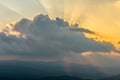 Scenic sunrise view from Clingmans dome Great Smoky Mountain Nation Park Tennessee USA Royalty Free Stock Photo