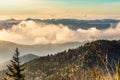 Scenic view from Clingmans dome Great Smoky Mountain Nation Park Tennessee USA Royalty Free Stock Photo