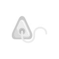 Clinic anesthesia mask icon flat isolated vector