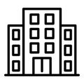 Clinic building icon, outline style