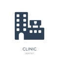 clinic icon in trendy design style. clinic icon isolated on white background. clinic vector icon simple and modern flat symbol for Royalty Free Stock Photo