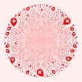 Clinic Map Pointer Icon Collage Burst Spheric Cluster Royalty Free Stock Photo
