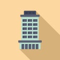 Clinic multistore building icon flat vector. City urban area