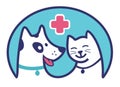 Clinic Pet blue icon Royalty Free Stock Photo
