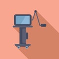 Clinic scan equipment icon flat vector. Inspection procedure Royalty Free Stock Photo