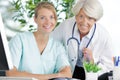clinic staff made doctors and nurses as team Royalty Free Stock Photo