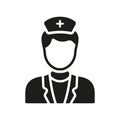 Clinic Staff Silhouette Icon. Doctor Man at Work Glyph Pictogram. Pediatrician, Dental Surgeon, Orthodontist