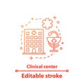 Clinical center concept icon