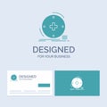 Clinical, digital, health, healthcare, telemedicine Business Logo Glyph Icon Symbol for your business. Turquoise Business Cards