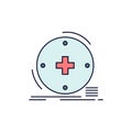 Clinical, digital, health, healthcare, telemedicine Flat Color Icon Vector