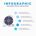 Clinical, digital, health, healthcare, telemedicine Infographics Template for Website and Presentation. GLyph Gray icon with Blue