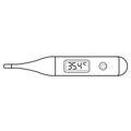 Clinical Digital Thermometer vector