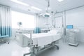 Clinical interior hospital bed equipment medicine Royalty Free Stock Photo