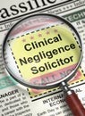 Clinical Negligence Solicitor Job Vacancy. 3D. Royalty Free Stock Photo