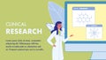 Clinical Research Cartoon Web Banner Template