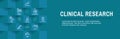 Clinical Research Icon Set and Web Header Banner