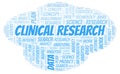 Clinical Research word cloud. Royalty Free Stock Photo